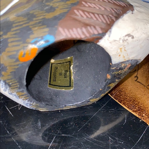 BX51 Vintage Hand-carved Duck Napkin Ring Holder Set Of 7 - Picture 2 of 5